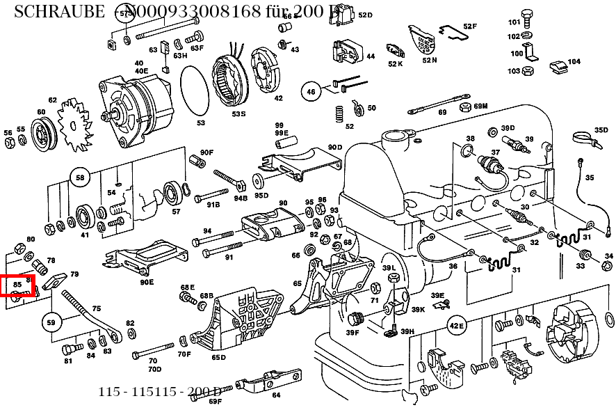 Schraube 200 D 115 Schraube 200 D 115