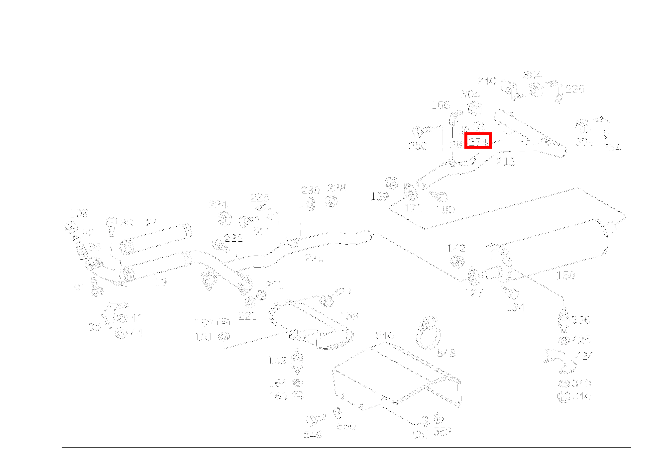Sechskantmutter HINTEN; M8 300 GD ST. LG 460