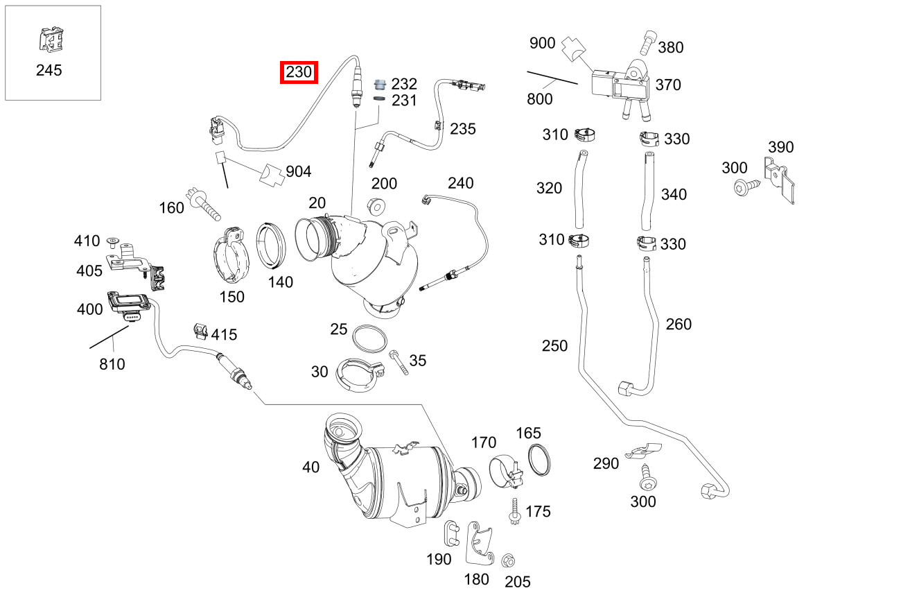 Lambdasonde Regelsonde vor Katalysator GLK220BT 4M 204 Lambdasonde Regelsonde vor Katalysator GLK220BT 4M 204