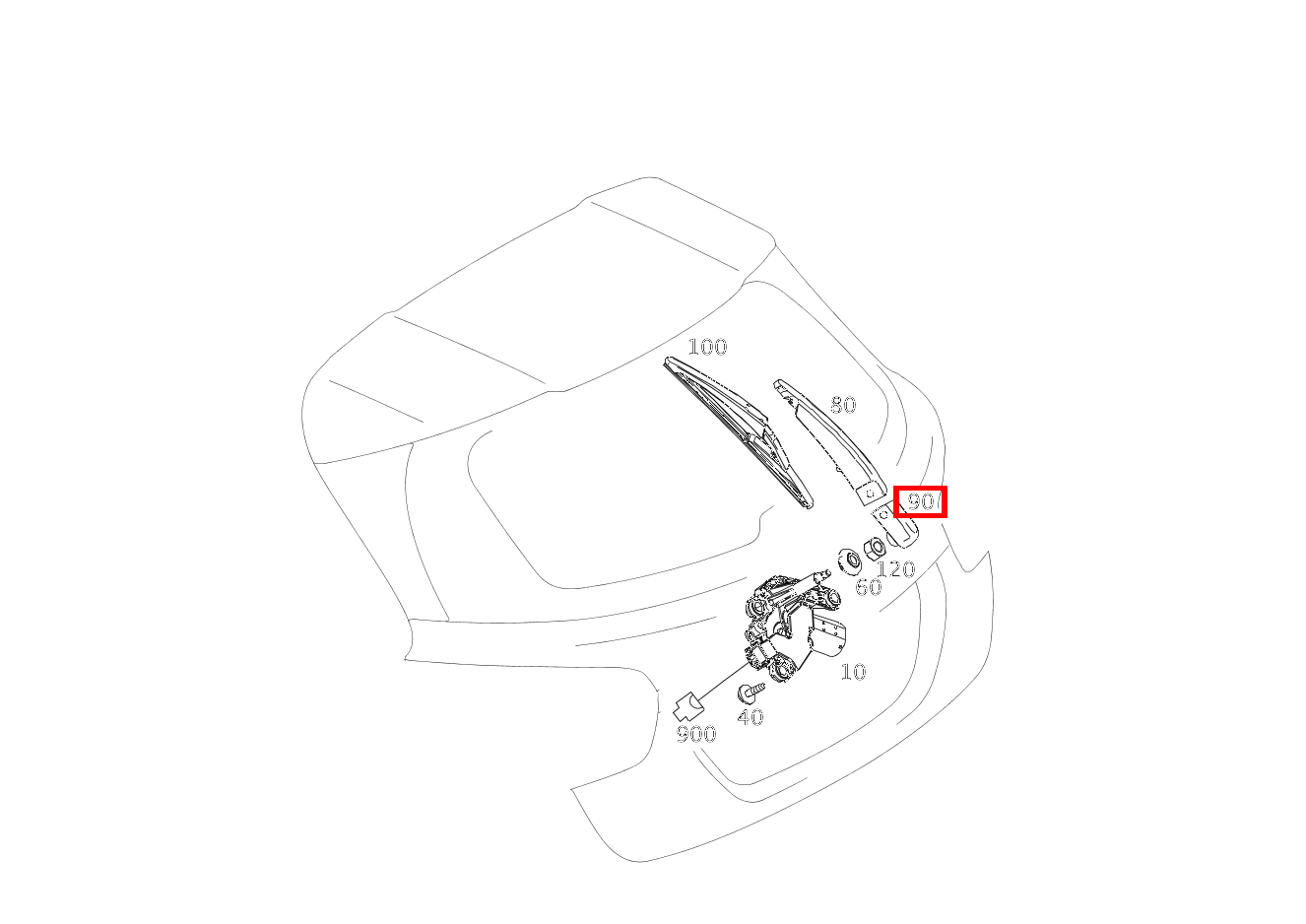 Abdeckung Wischerarm Abdeckung Wischerachse GLA250 156