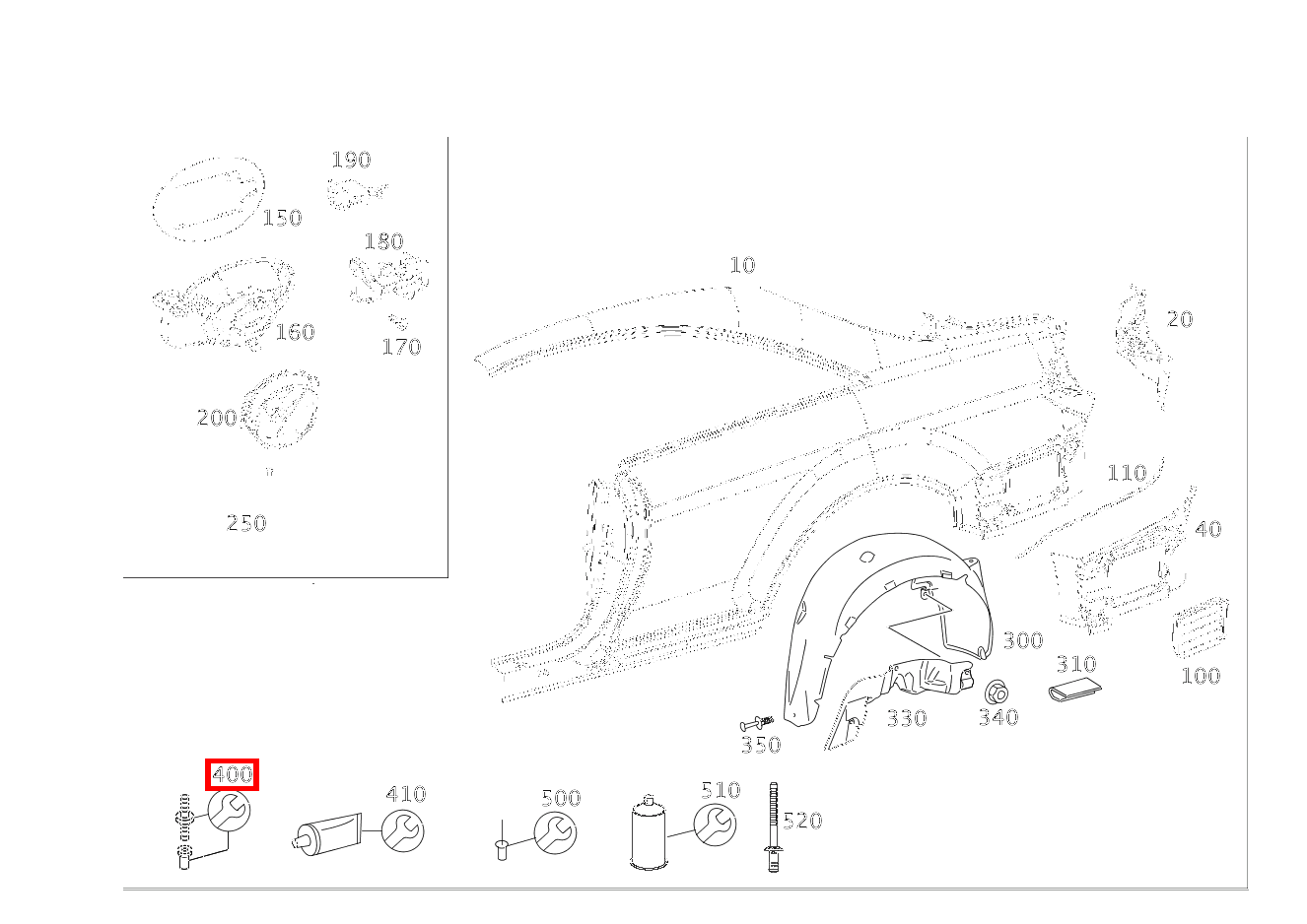 TEILESATZ GEWINDEBOLZEN REPARATURLOESUNG FUER ABGEBROCHENE SCHWEISSBOLZEN CL500 4M BE 216