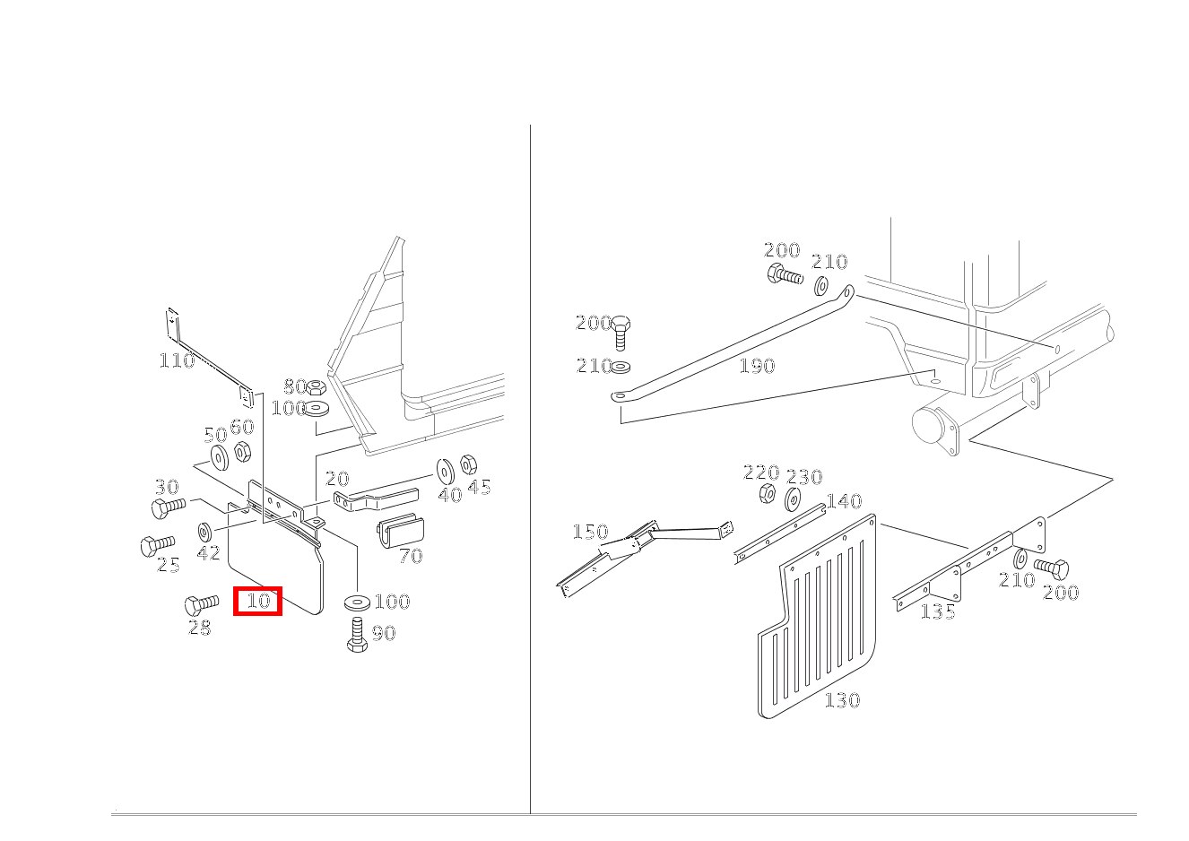 Schmutzfänger LINKS UND RECHTS G3504X42850 463