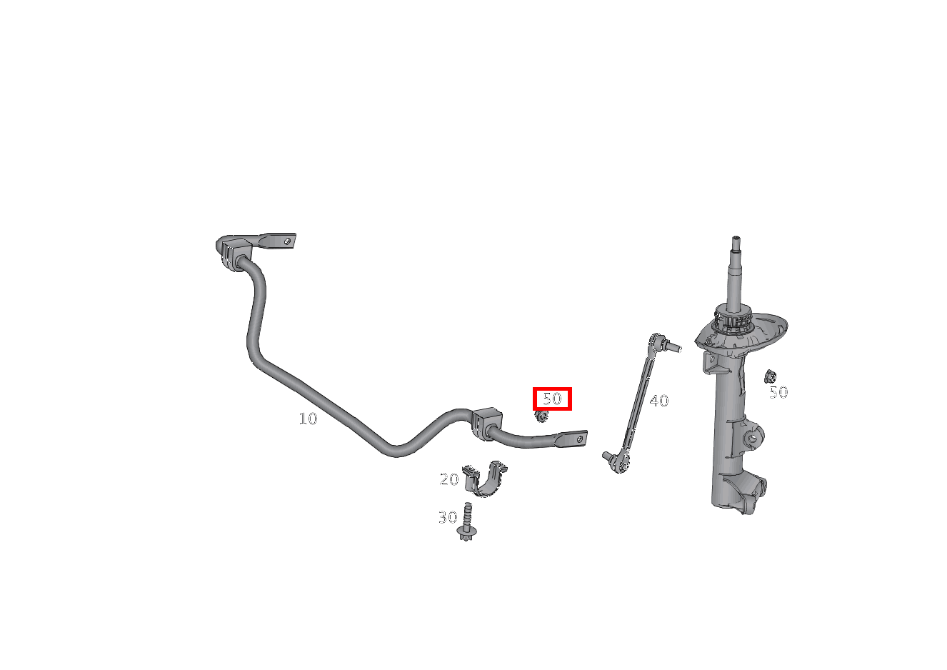 Sechskantmutter GESTAENGE AN DRESTAB UND STOSSDAEMPFER; M12X1.5 SLK55 AMG 172