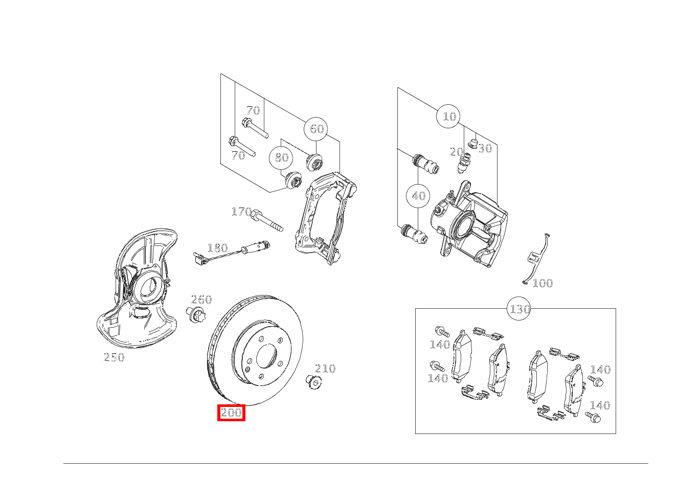 Bremsscheibe belüftet Vorne rechts C250CDI BE 204 Bremsscheibe belüftet Vorne rechts C250CDI BE 204