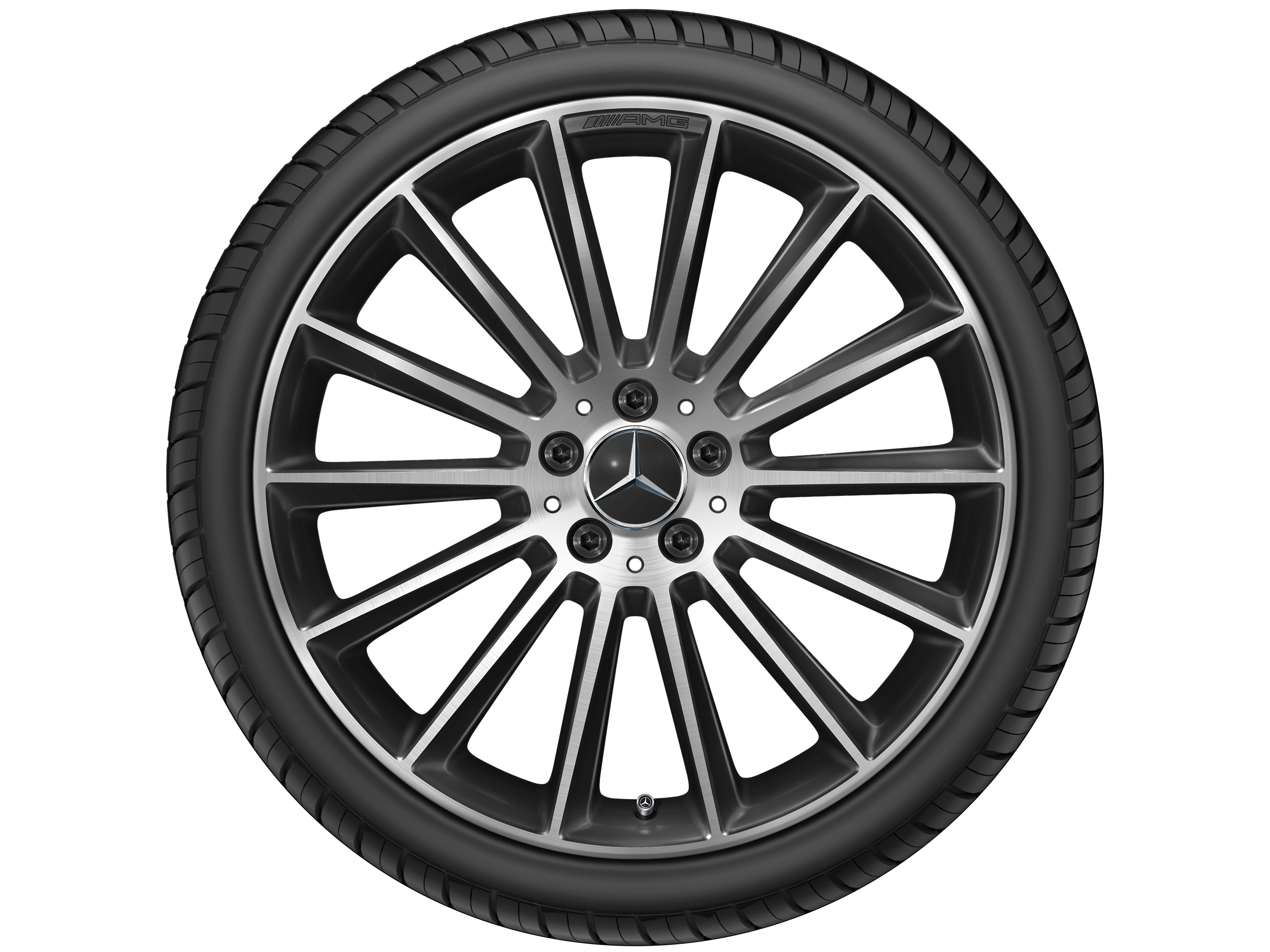 Mercedes-Benz - AMG Vielspeichen-Rad, 50,8 cm (20 Zoll), glanzgedreht 9 J x 20 ET 49, schwarz