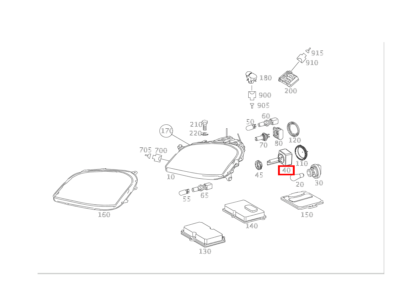 GASENTLAD.LAMPE ABBLENDLICHT; D2S 12V-35W GL 550 4MATIC Off-Roader 164