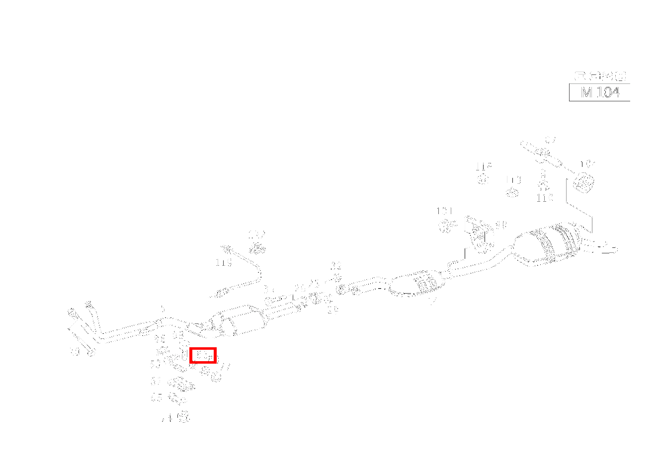 ELASTOMERSCHEIBE AUSPUFFROHR VORN AN GETRIEBE E320 210
