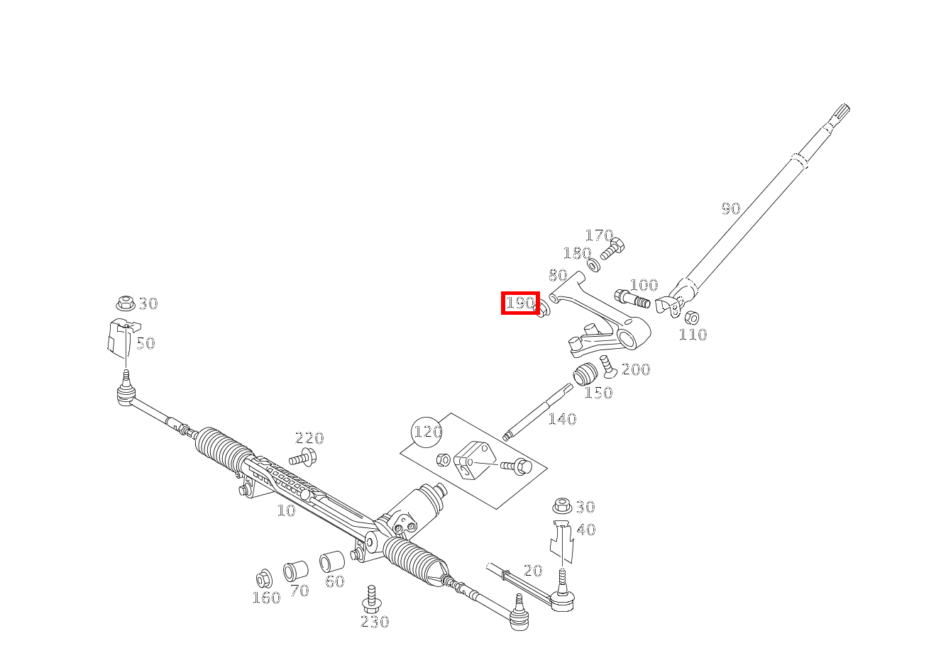 Mutter AN LENKUNGSZWISCHENBOCK; M6 SLR McLaren Roadster 199