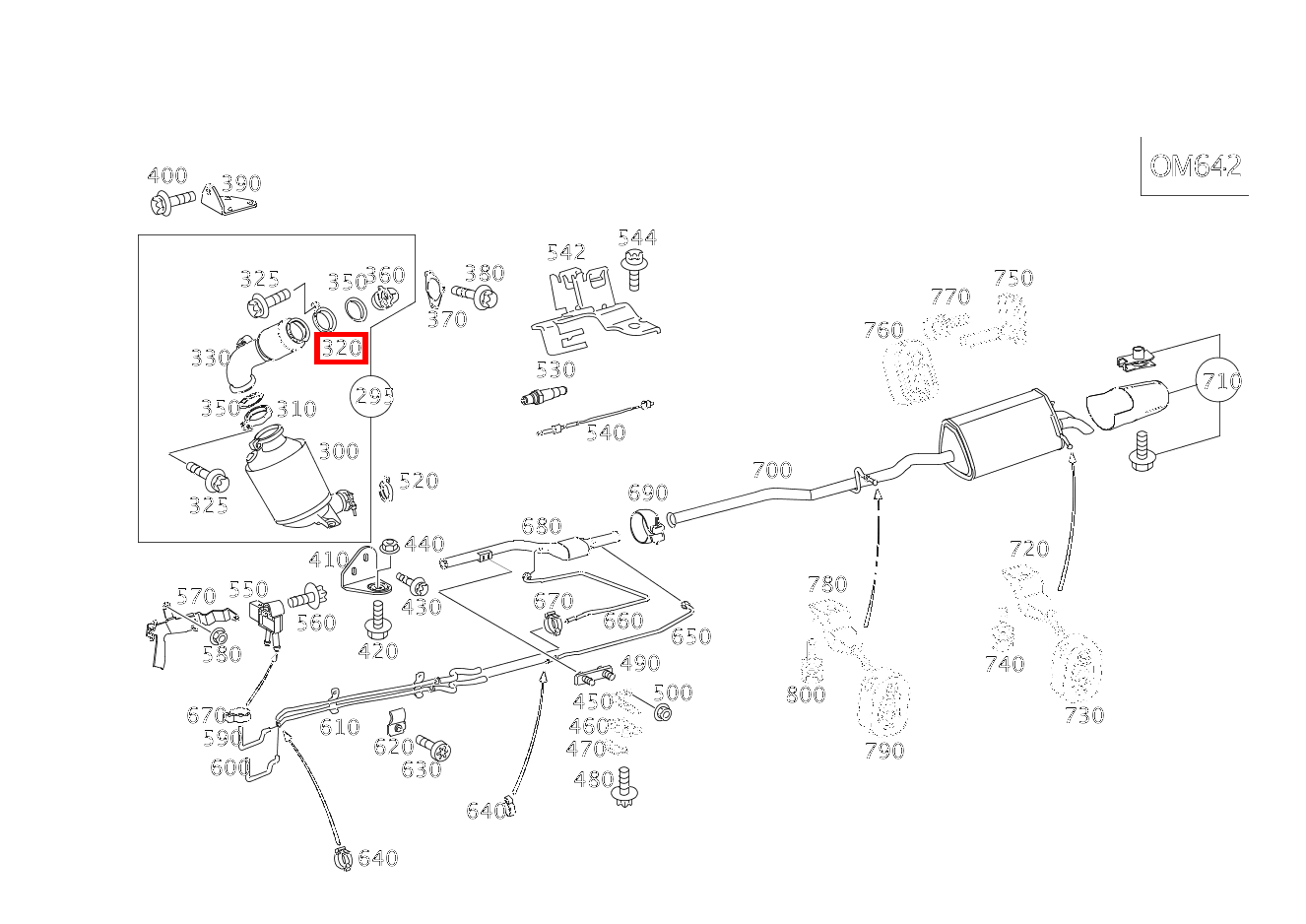 Rohrschelle Abgasanlage VORKATALYSATOR AN AUSPUFFROHR CLK 320 CDI Coupé 209