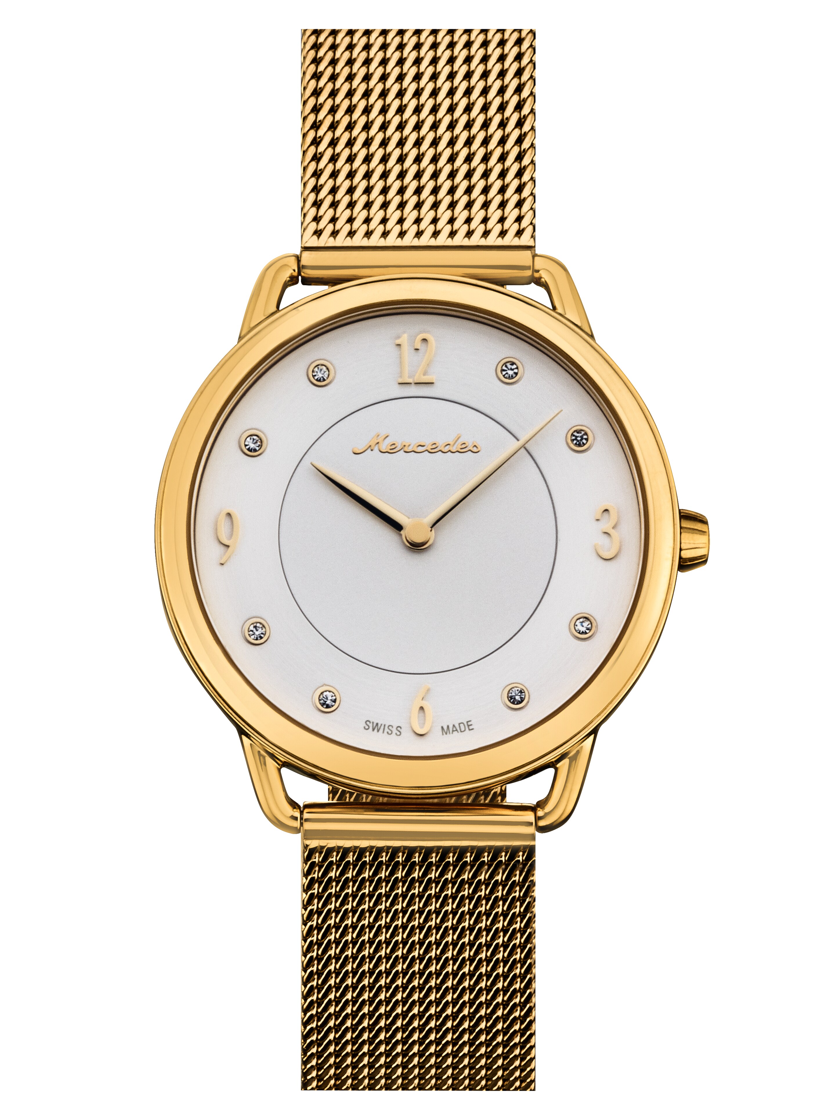 Mercedes-Benz - Armbanduhr Damen, Classic Lady, goldfarben