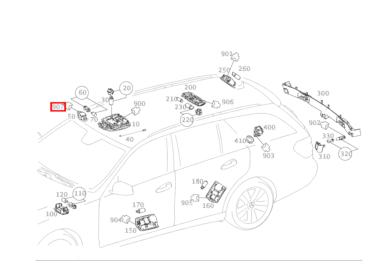 Stecker SONNENBLENDE LINKS UND RECHTS E14/1, E14/2; 2-PIN MQS E 220 CDI T-Modell 253 Stecker SONNENBLENDE LINKS UND RECHTS E14/1, E14/2; 2-PIN MQS E 220 CDI T-Modell 253