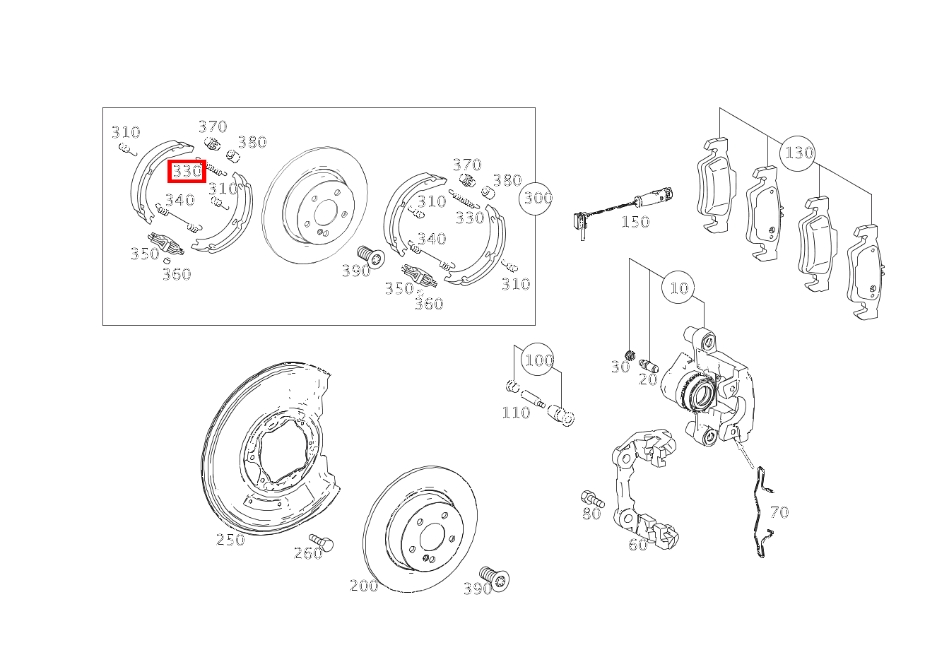 Zugfeder Bremsbackenrückholung GLK 350 4MATIC 204