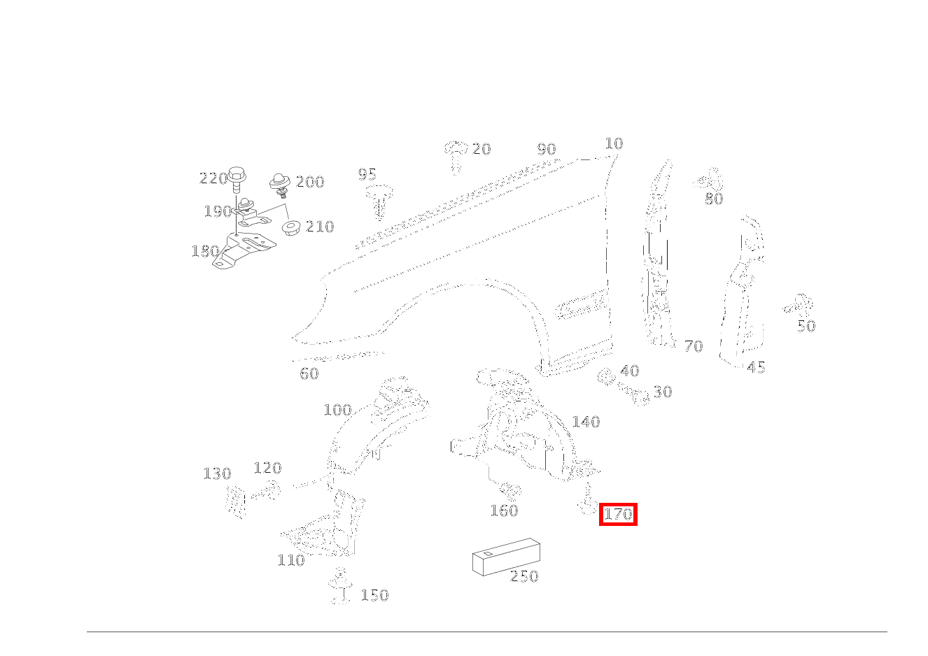 Blechschraube ABDECKUNG AN ABDECKUNG C 220 d T-Modell 205