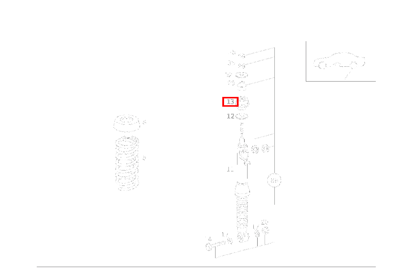 Gummipuffer FEDERBEIN AN RAHMEN CLK 230 Kompressor Coupé 208