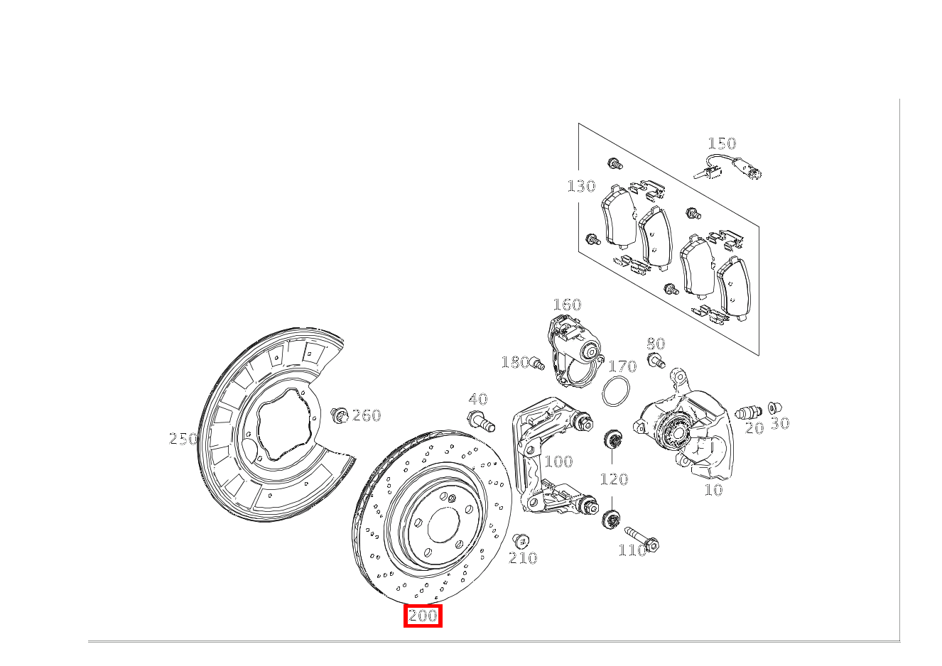 Bremsscheibe belüftet Hinten rechts Mercedes-Maybach S 560 4MATIC 222