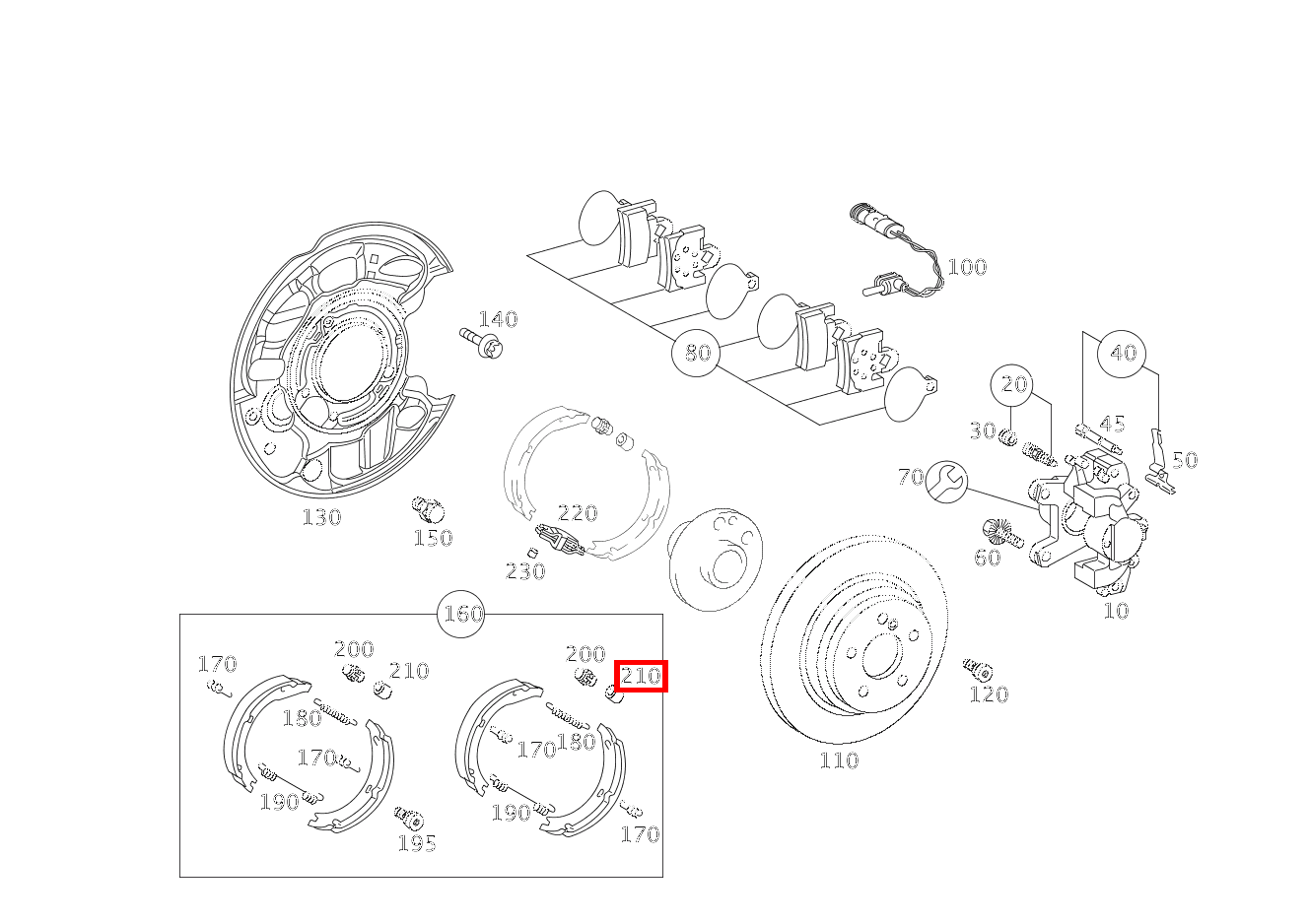 STUETZBUCHSE BREMSBACKENNACHSTELLUNG SLK 55 AMG Roadster 171 STUETZBUCHSE BREMSBACKENNACHSTELLUNG SLK 55 AMG Roadster 171