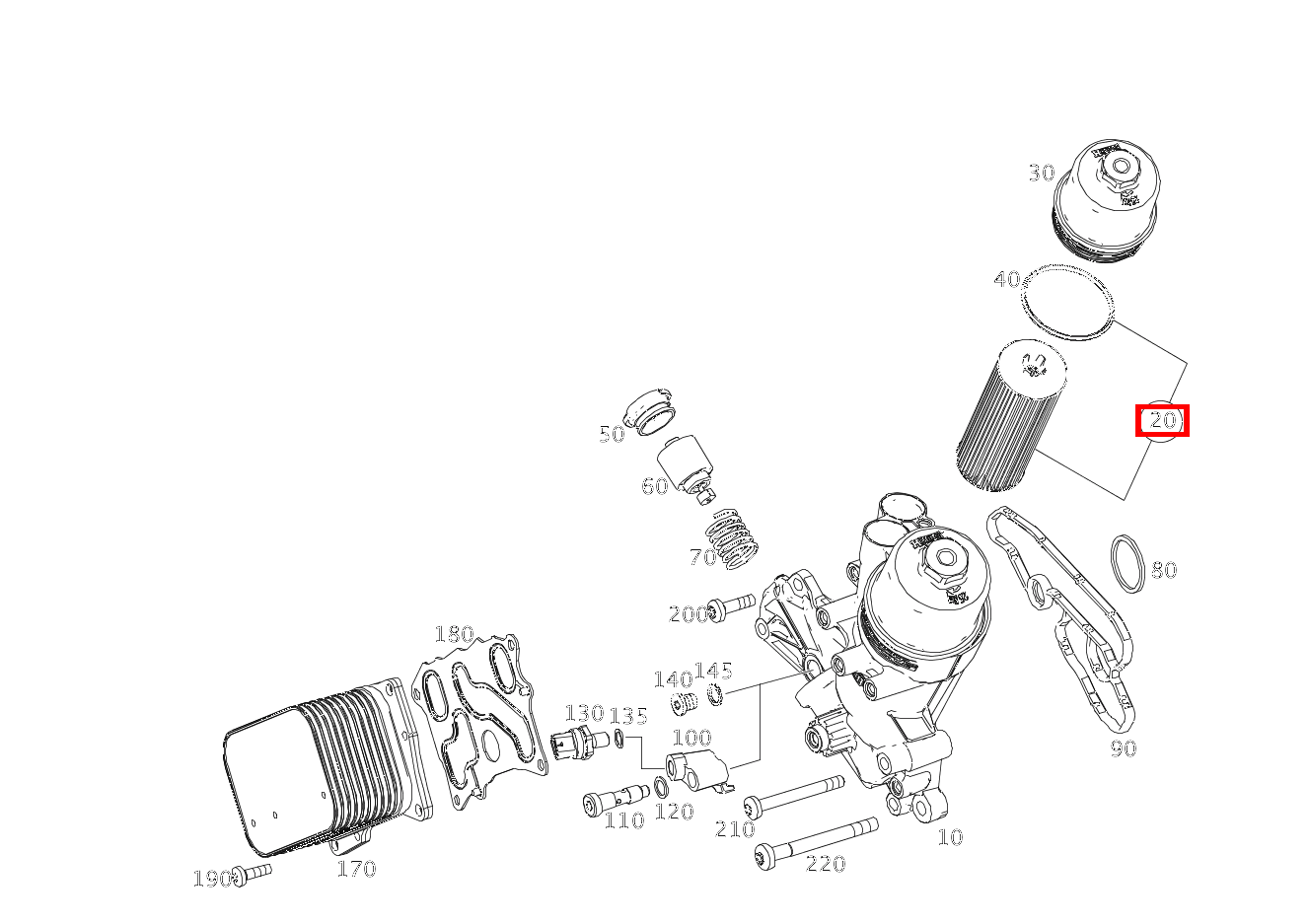 Teilesatz Filtereinsatz S63L AMG 221