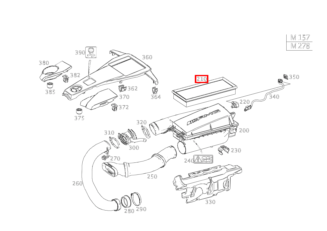 Luftfiltereinsatz RECHTS SL63 AMG 231 Luftfiltereinsatz RECHTS SL63 AMG 231