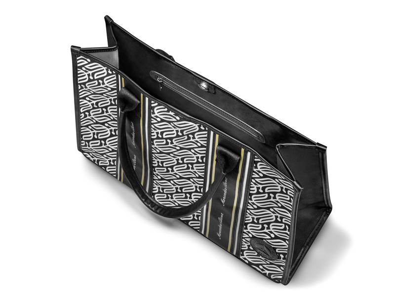 Shopper, schwarz/weiß, Baumwoll-Canvas