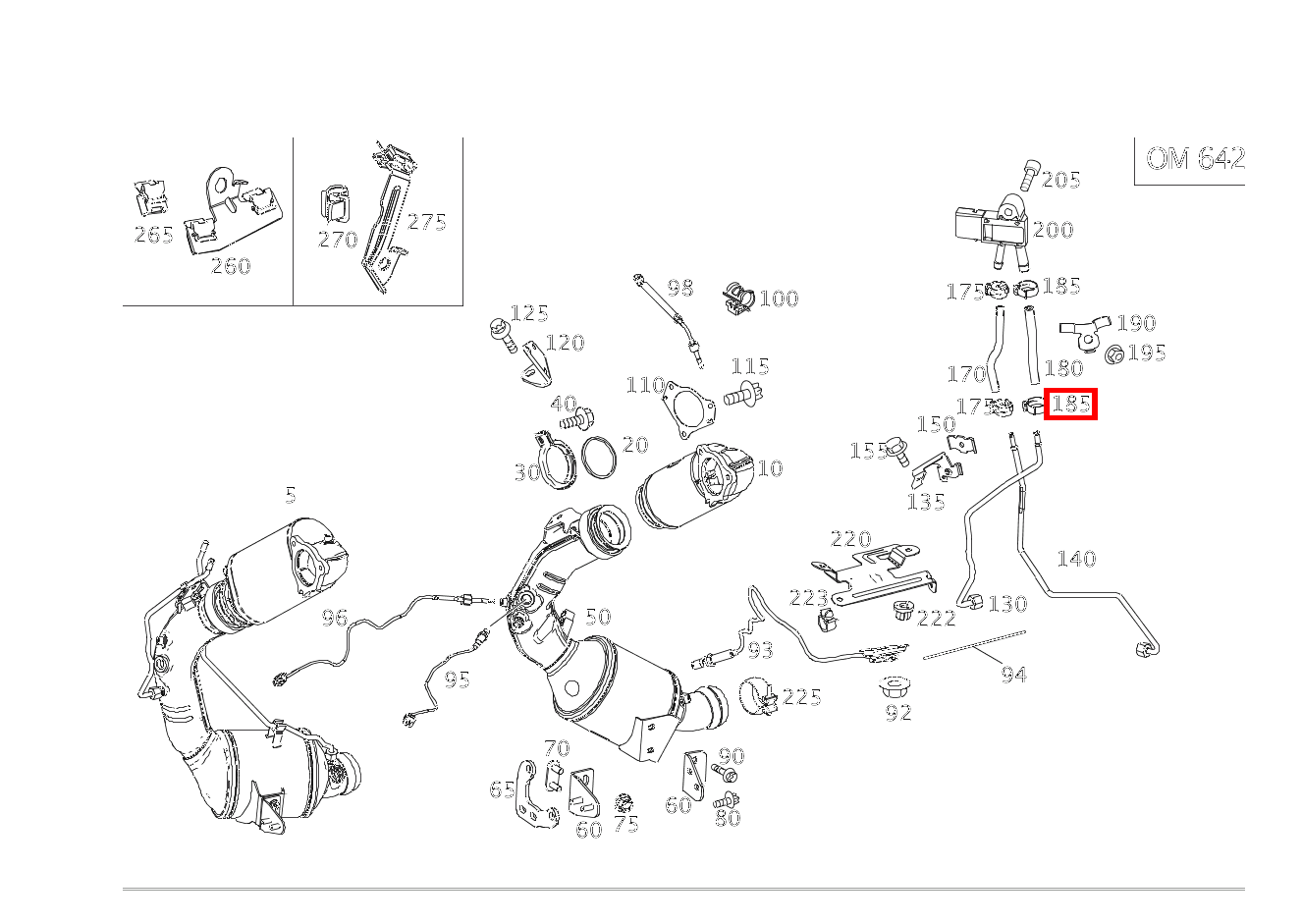Schlauchschelle AN DRUCKLEITUNG; 13-14.5 MM CLS350CDI 4M S 218