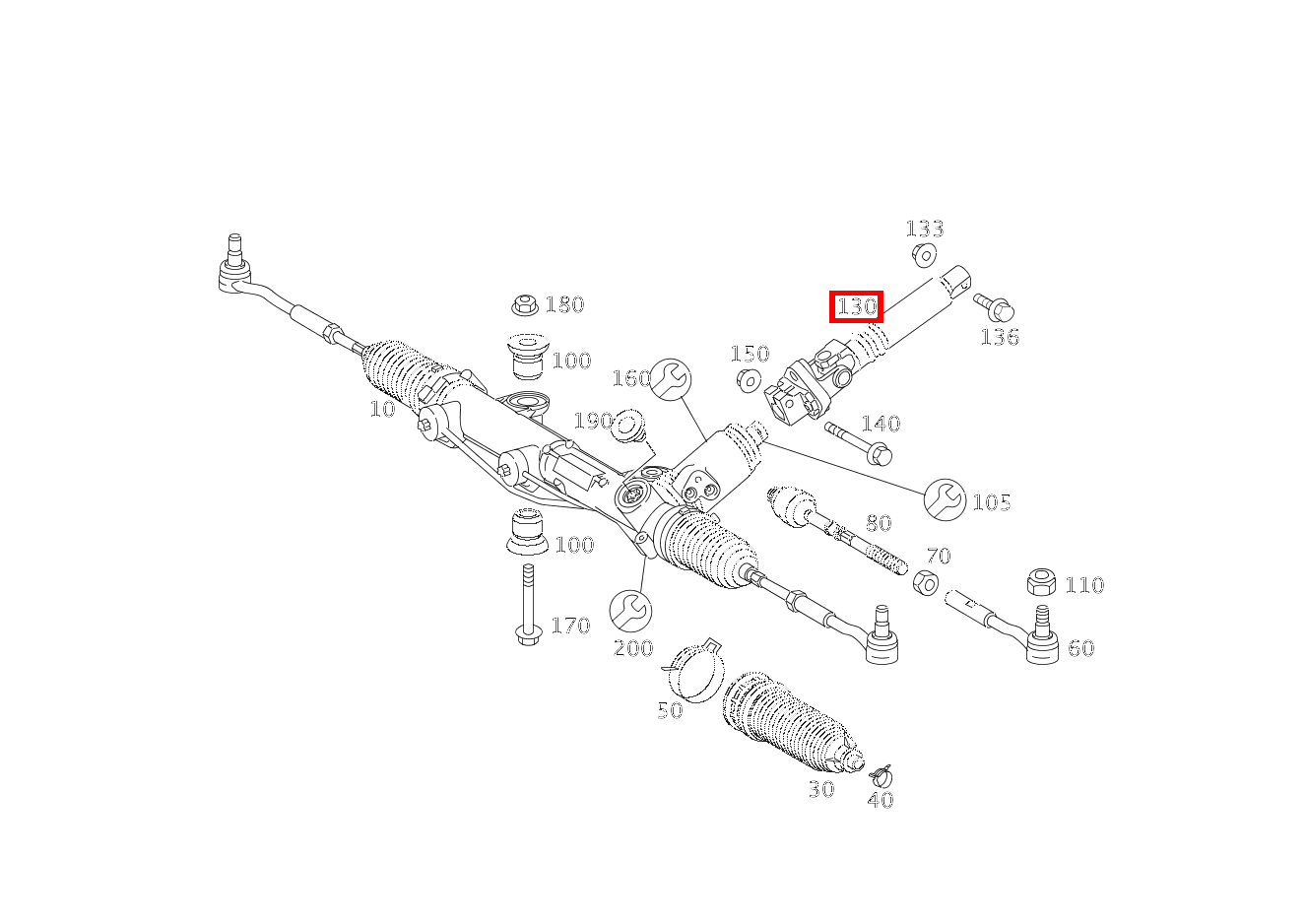 KUPPLUNGSMUFFE AN LENKGETRIEBE SLK 200 Kompressor Roadster BCA 171