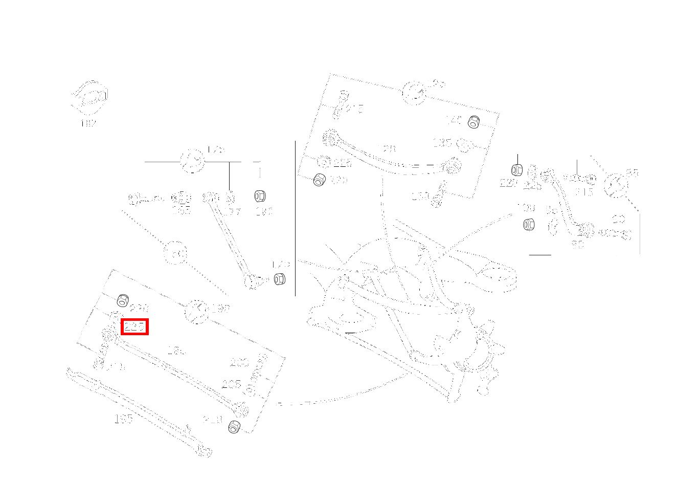Scheibe ZUG-, SCHUB-, STURZSTREBE AN HINTERACHSE; RECHTS S 350 L 4-MATIC 220
