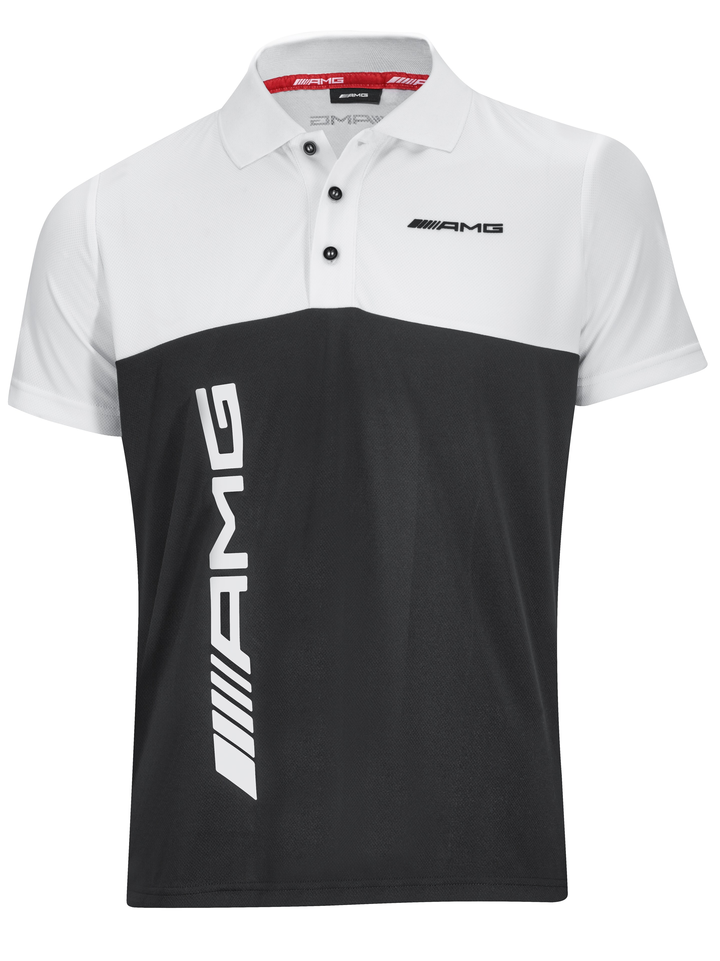 AMG Poloshirt Herren, schwarz/weiß