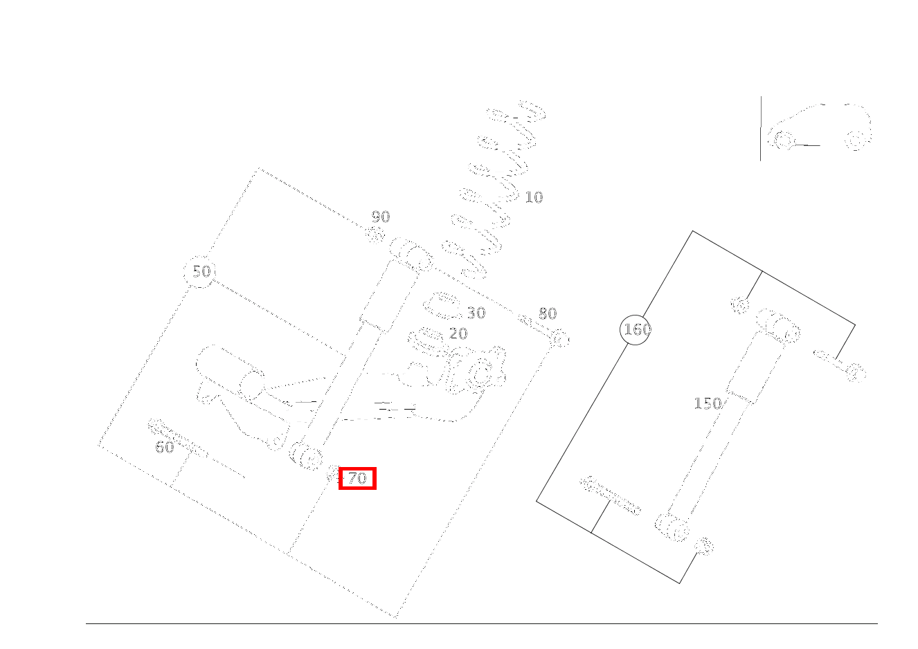 Sechskantmutter STOSSDAEMPFER AN LAENGSLENKER; M12X1.5 A 160 Coupé 169