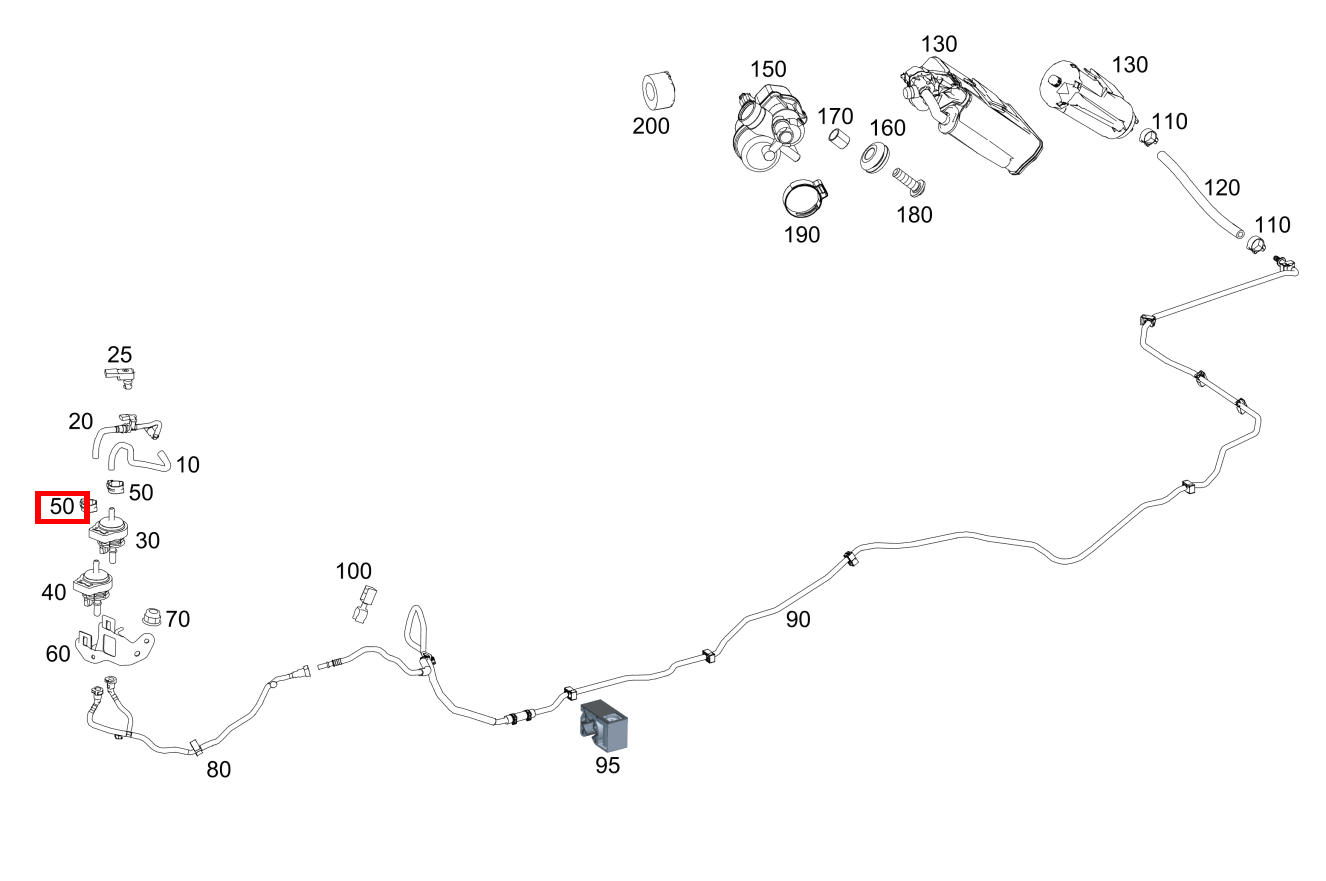 Schlauchschelle Befestigung Regenerierleitung; 13-14.5 MM G 500 463