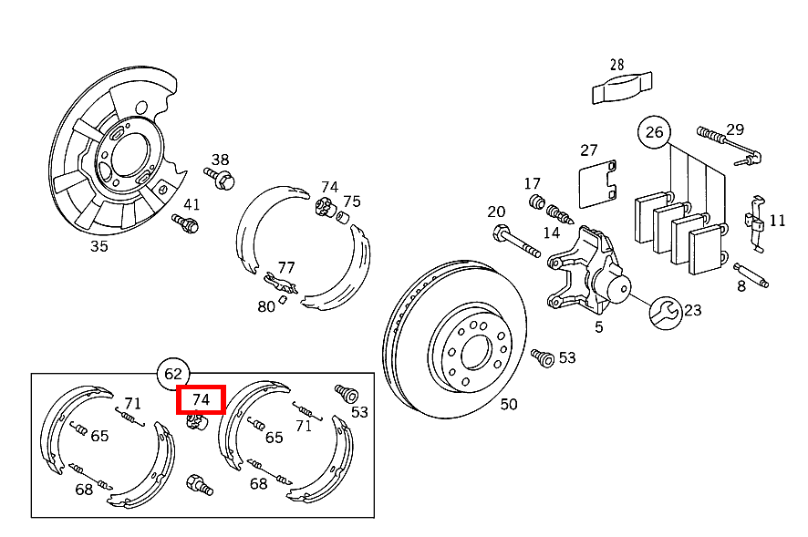 BREMSNACHSTELLER BREMSBACKENNACHSTELLUNG S 350 Turbodiesel 140 BREMSNACHSTELLER BREMSBACKENNACHSTELLUNG S 350 Turbodiesel 140