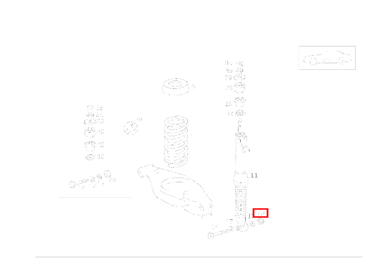 Sechskantmutter FEDERBEIN AN FEDERLENKER; M10 SL 500/500 SL 129