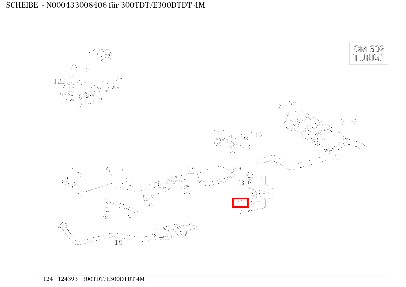 Scheibe 300TDT/E300DTDT 4M 124