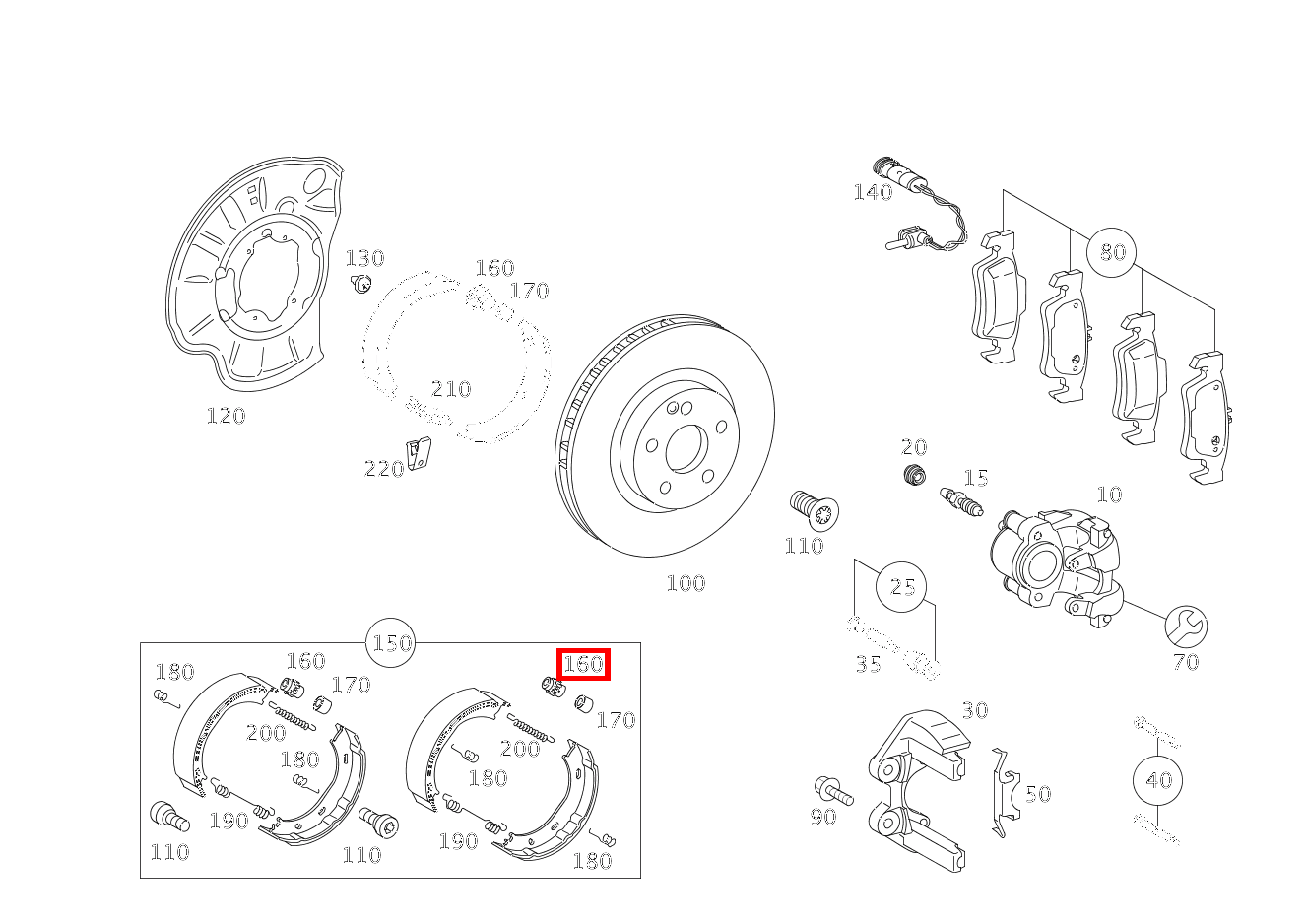 BREMSNACHSTELLER BREMSBACKENNACHSTELLUNG S 550 Limousine lang BCA 221 BREMSNACHSTELLER BREMSBACKENNACHSTELLUNG S 550 Limousine lang BCA 221
