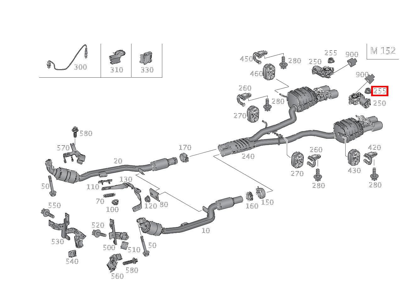 Mutter BEFESTIGUNG AKTUATOR; M5 SLK55 AMG 172
