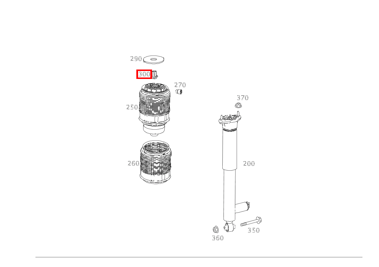 Befestigungsclip LUFTFEDER AN KAROSSERIE E 220 CDI T-Modell 253