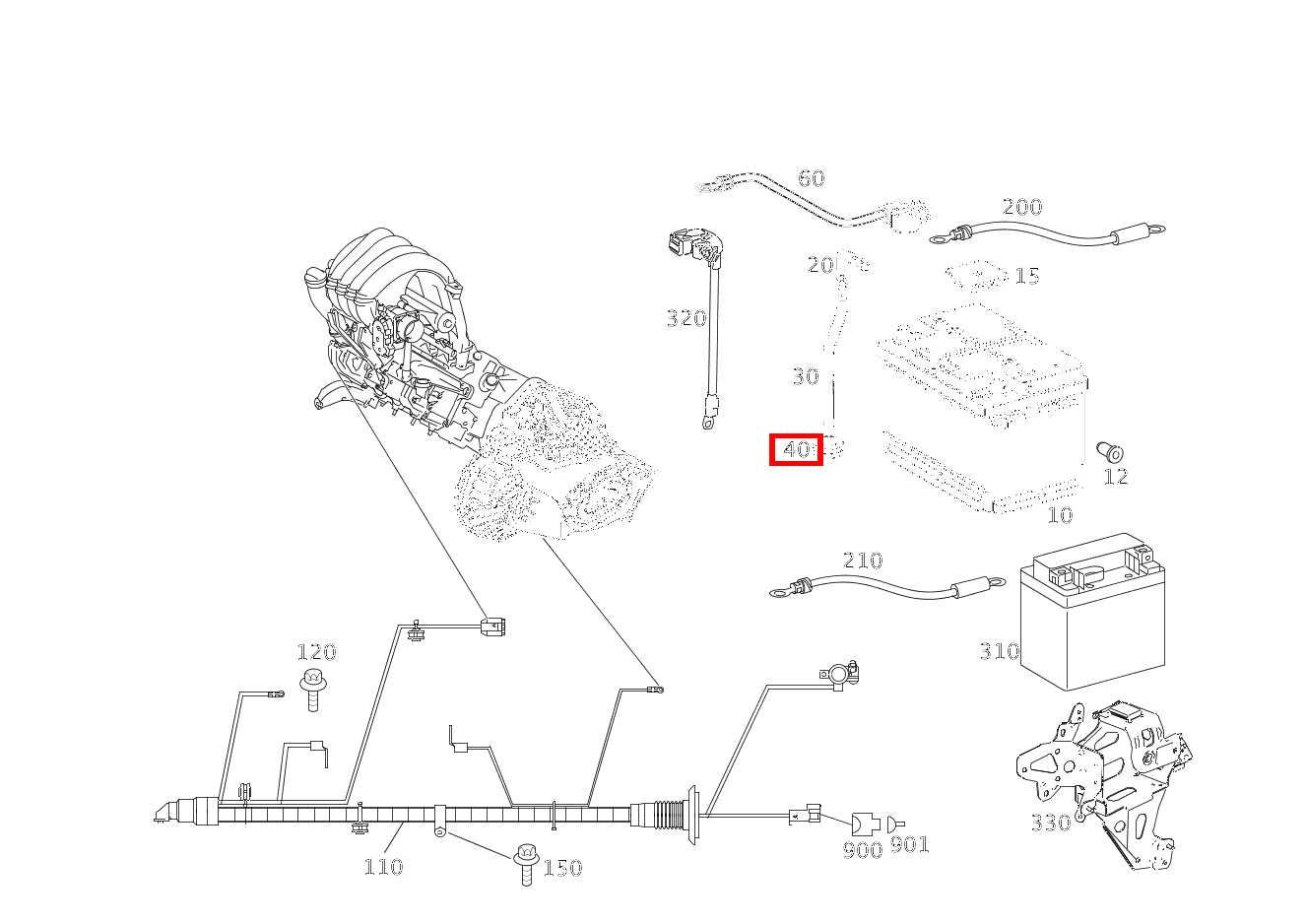 Durchführungstülle BATTERIEENTLUEFTUNGSSCHLAUCH DURCH FUSSBODEN A 200 TURBO COUPE 169