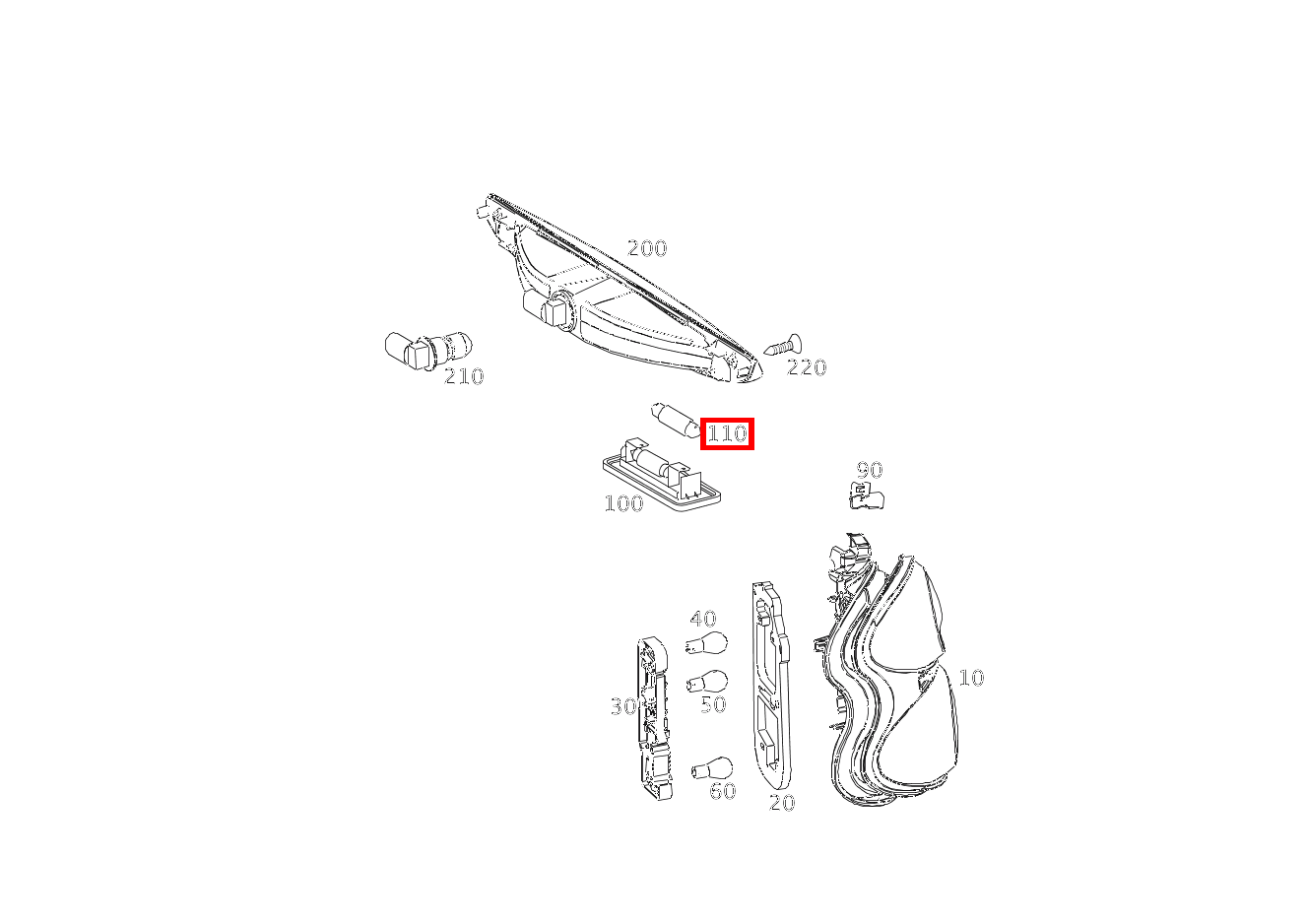Glühlampe KENNZEICHENLEUCHTE; 12V-5W fortwo coupé mhd 52 kW 460 Glühlampe KENNZEICHENLEUCHTE; 12V-5W fortwo coupé mhd 52 kW 460