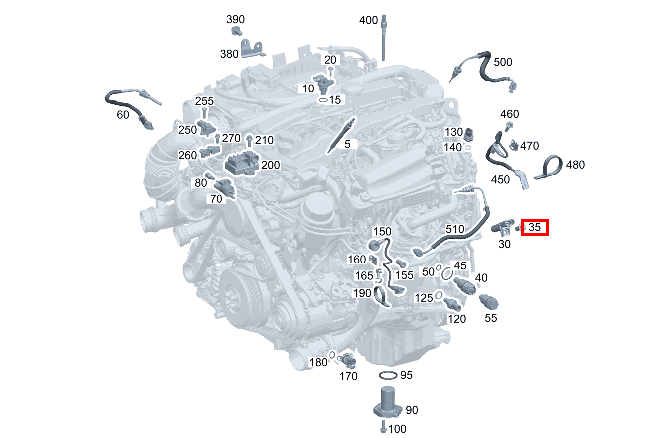 Sechsrundschraube Positionsgeber an Zylinderkurbelgehäuse; M6X16 SLK/SLC 250 B /D 172