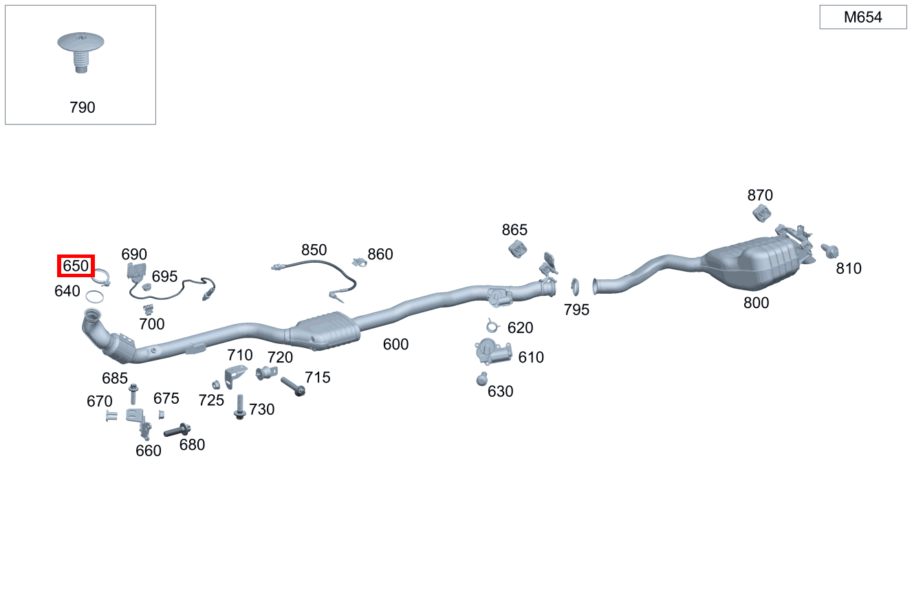 Rohrschelle Abgasanlage Befestigung Abgasleitung C 220 d T-Modell 247