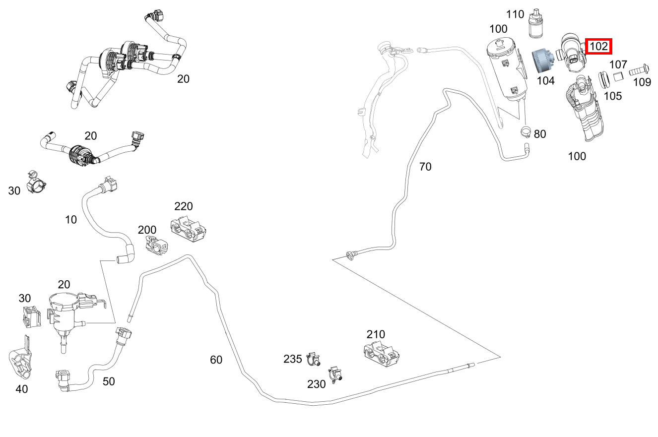DIAGN.GERAET DICHTHEIT Tankdichtheit GLC 300 253