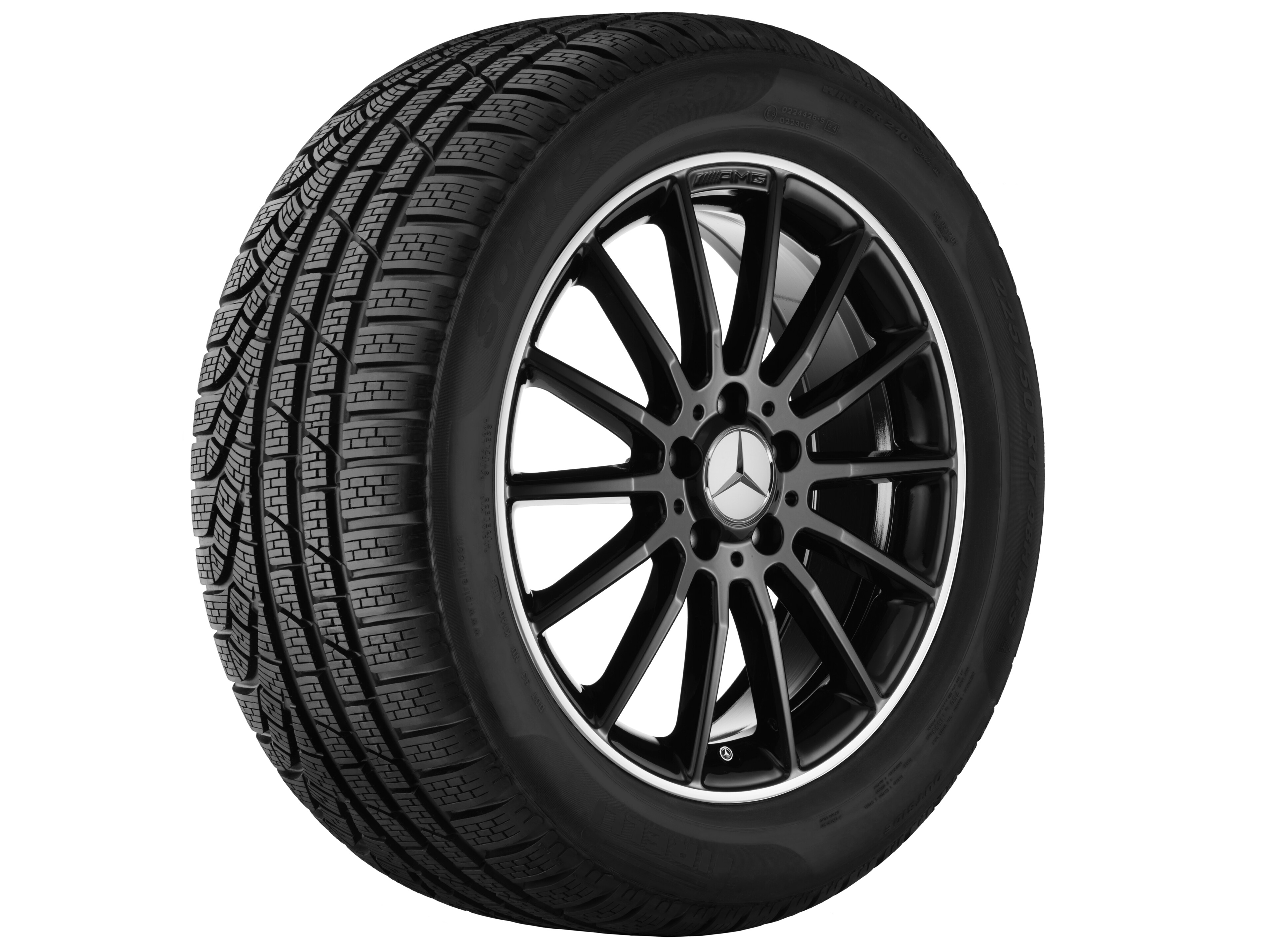 AMG Vielspeichen-Rad, Felgenhorn glanzgedreht