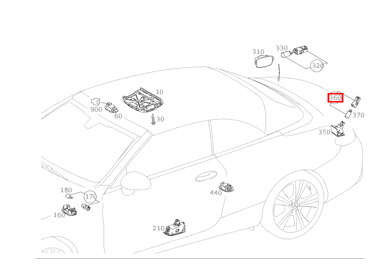 Lampenfassung Mit Glühlampe; 12V-5W C 400 4MATIC Cabriolet 206