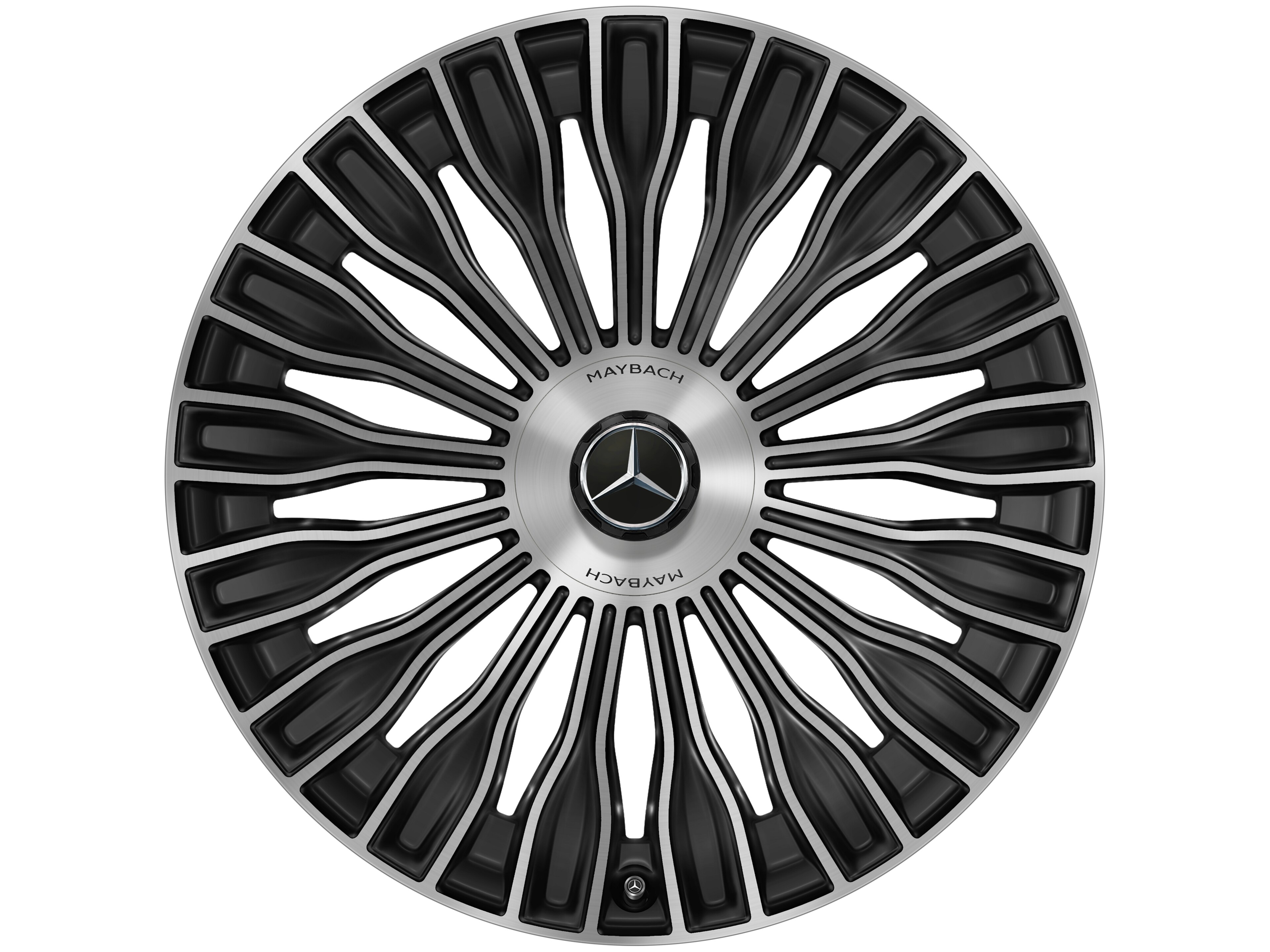 Vielspeichen-Rad, 21 Zoll, 9 J x 21 ET 34,1, schwarz, glanzgedreht