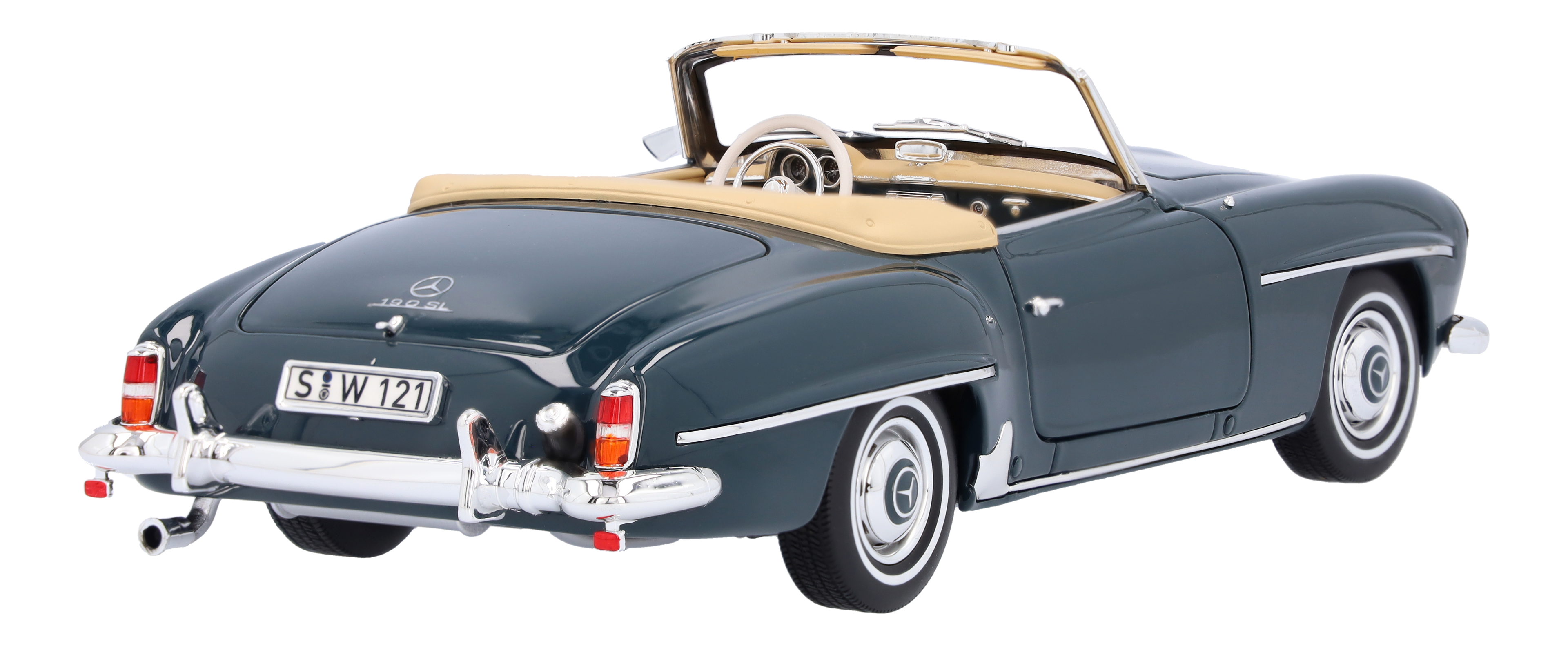 190 SL Roadster W 121 (1954-1963) graublau, Norev, 1:18