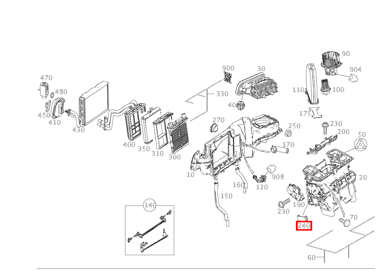 SPANNFEDER AN KLIMAKASTEN C 180 205