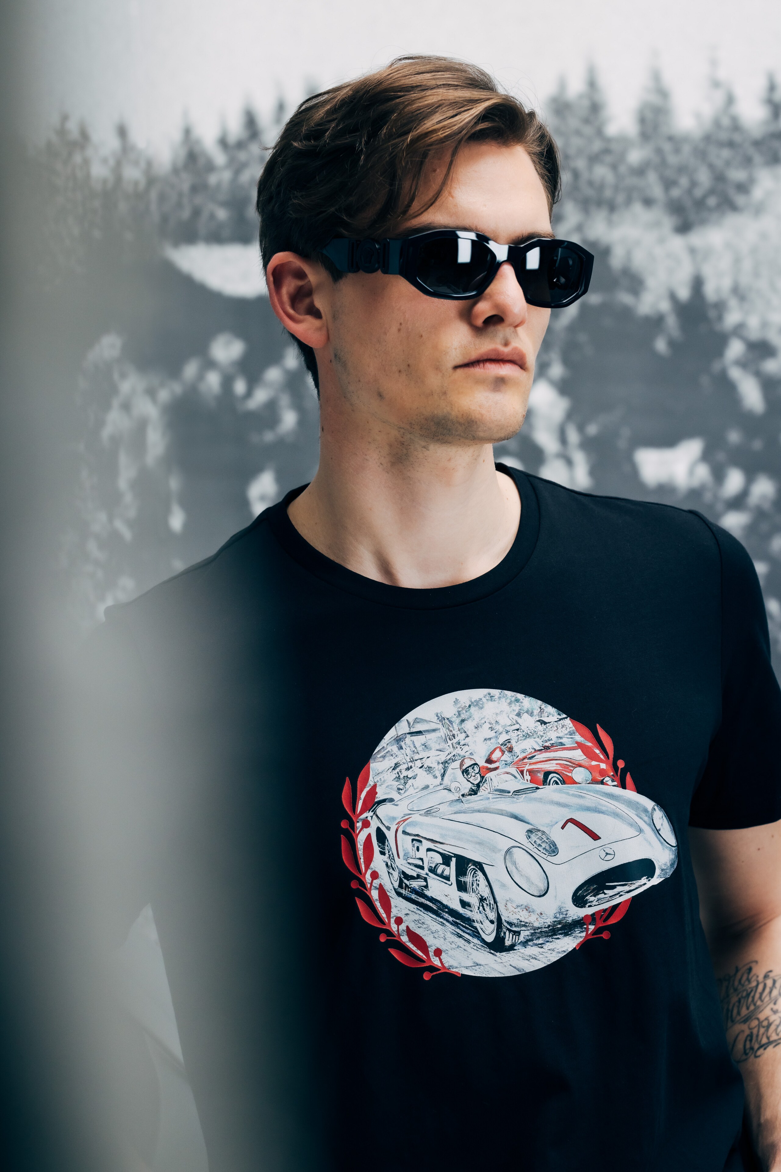 T-Shirt Herren, schwarz