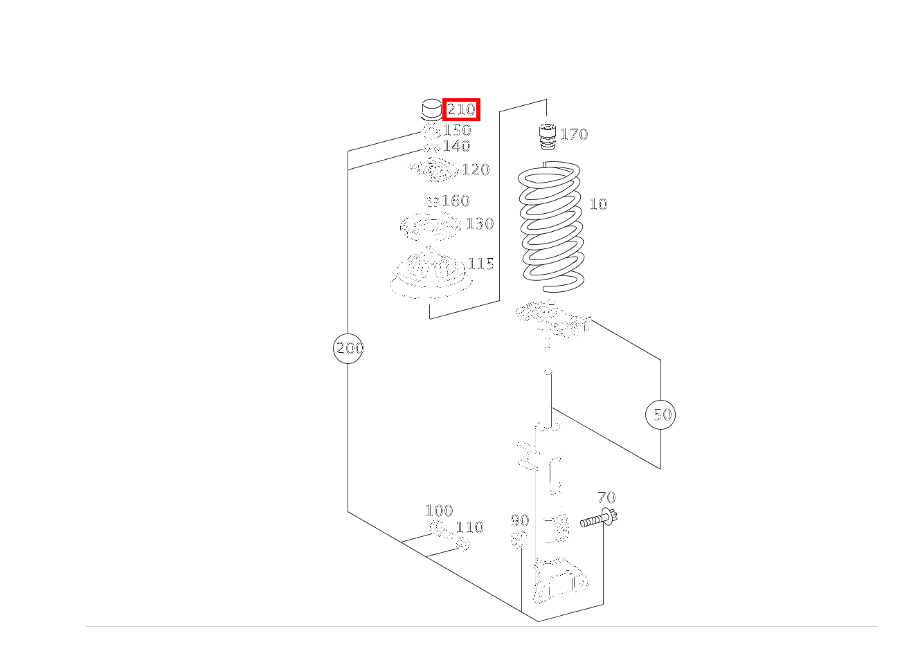Staubschutzkappe E 200 T-Limousine 210