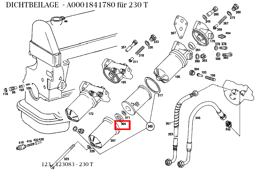 Dichtbeilage 230 T 123