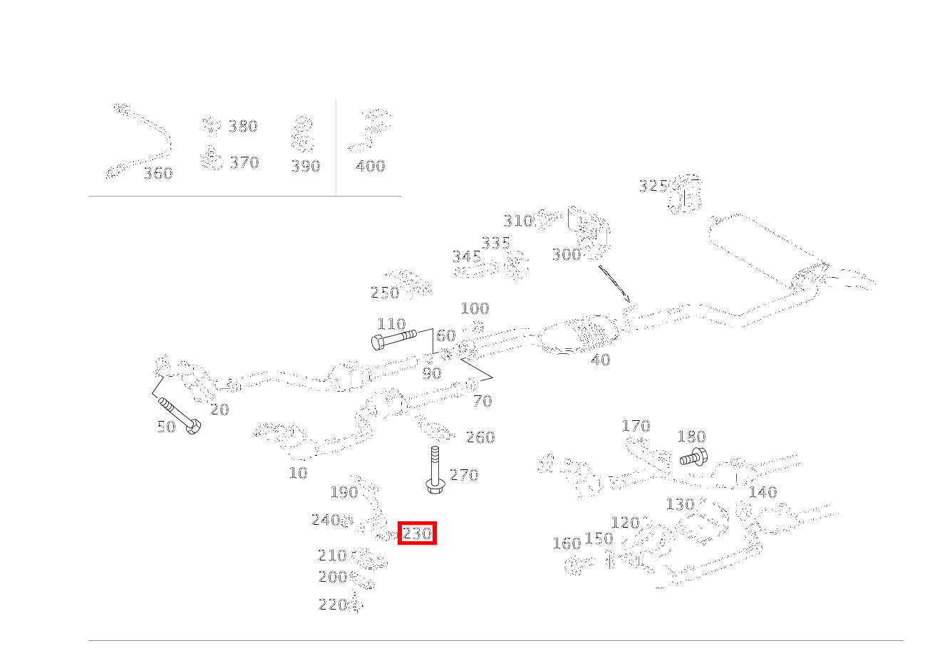 Platte AUSPUFFROHR VORN AN GETRIEBE E280 210