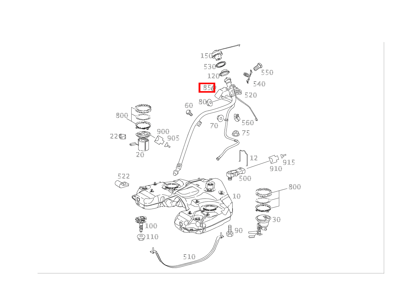 Sechskantmutter HALTER AN KAROSSERIE GL 500 4MATIC Off-Roader 164